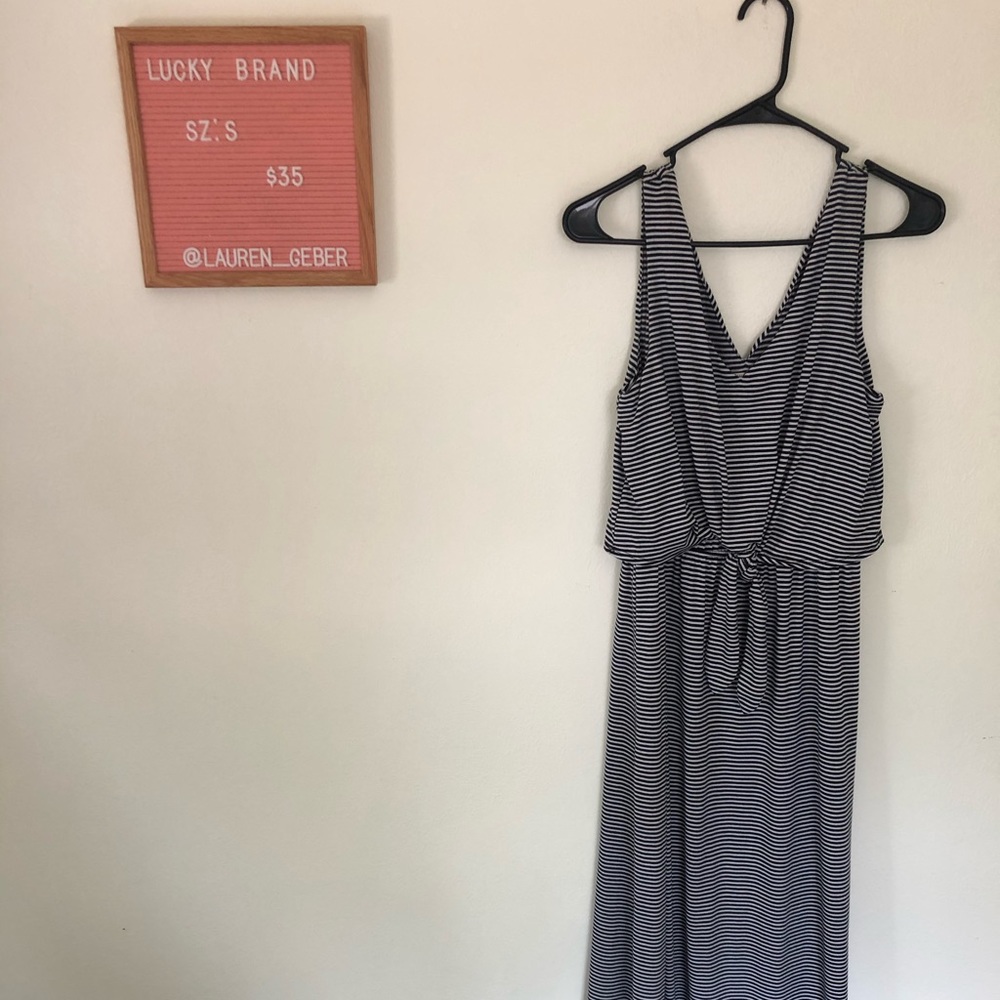 Lucky Brand Nautical Striped Maxi Dress - Picture 3 of 6